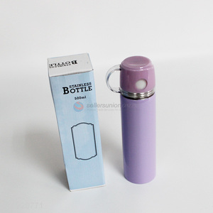 High Sales Stainless Steel Thermos Bottle with Plastic Cup Lid