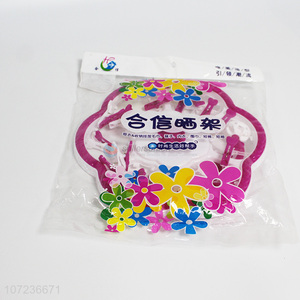 New product foldable multi clips plastic hanger for socks and underwear