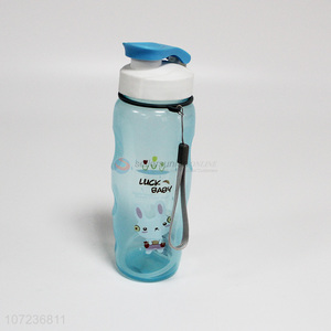 Good sale cartoon rabbit printed plastic water bottle for girls