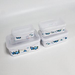 Fashion Style 4 Pieces Plastic Preservation Box Set