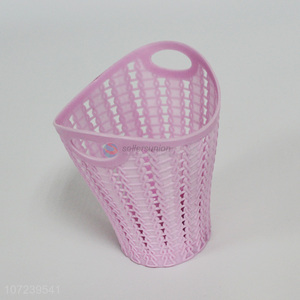 Fashion Design Plastic Storage Basket With Handle