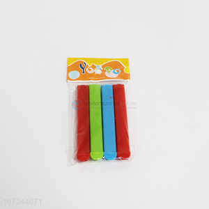Hot selling 4pcs colorful food bag seal clips plastic clips