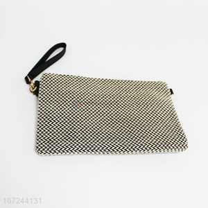 Good quality ladies woven pu clutch bag women <em>envelope</em> bag