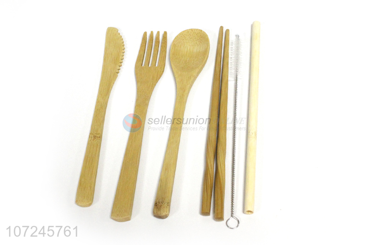 Wholesale Price Eco Friendly Reusable Bamboo Cutlery Set With Bag