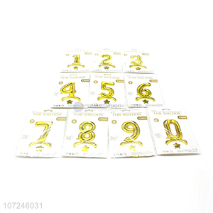 New products gold number balloons standing balloons for decoration