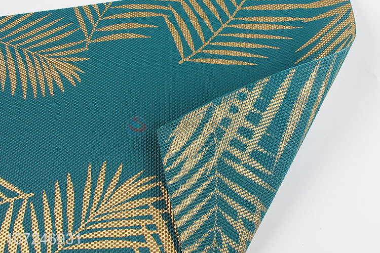 Suitable price fashion gold leaf printed pvc placemat for wholesale