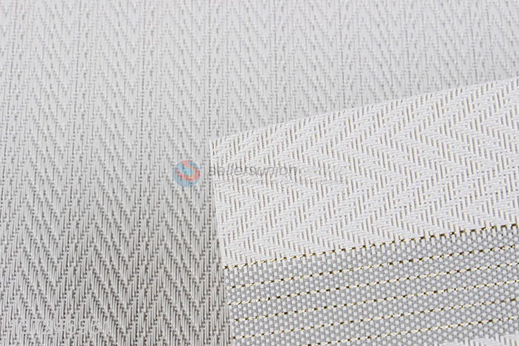 Reasonable price rectangle woven pvc placemat waterproof table mat