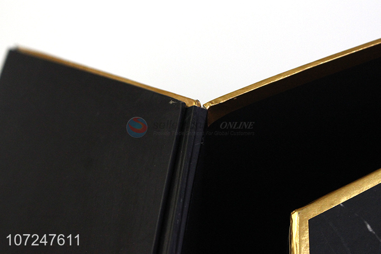 Good sale fashion hexagon packing box with gold edge