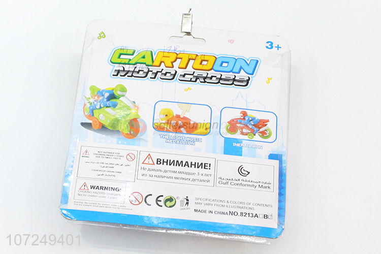 Cartoon Design Plastic Motorcycle Model Toy