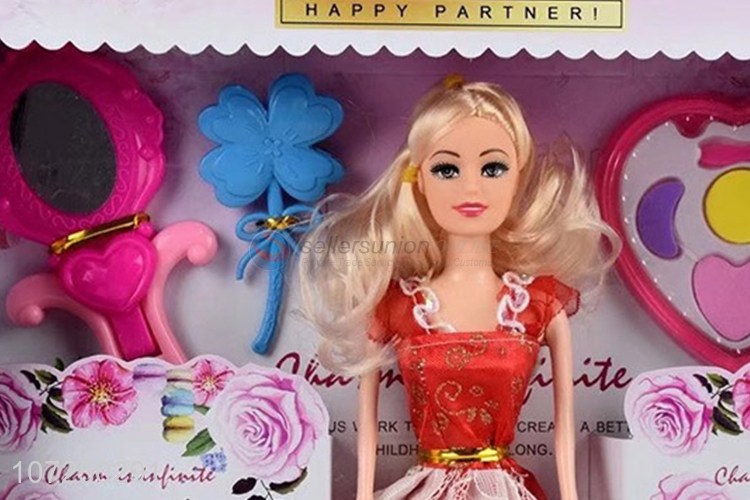 New arrival girls toy 11.5inch solid fashion doll set with clothing