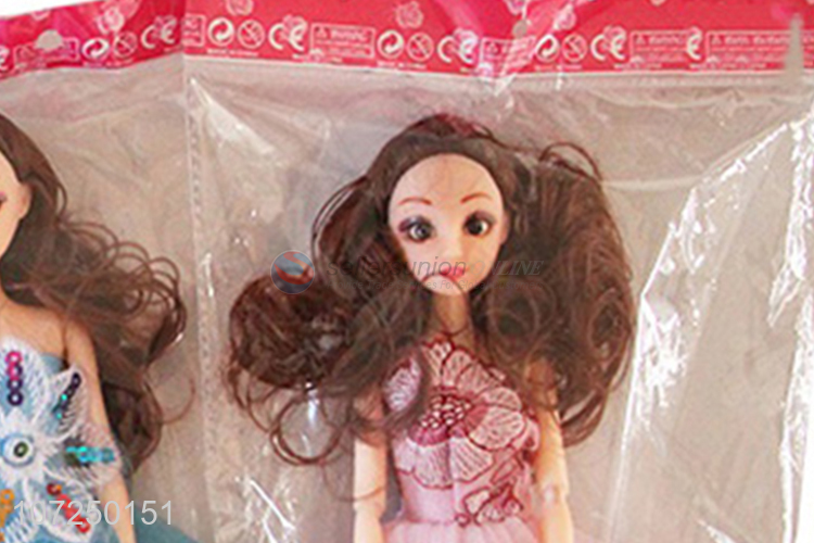Beautiful design 12joints 3D eyeball wedding dress doll best presents