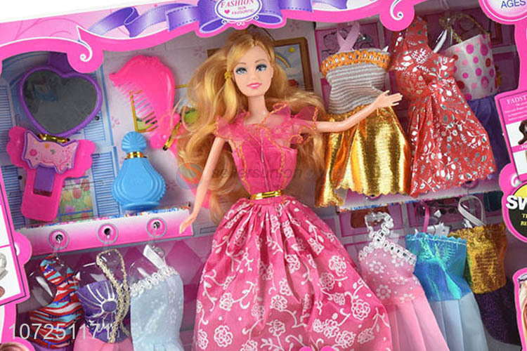Wholesale Beauty Girls Doll With Dresses Set Toy