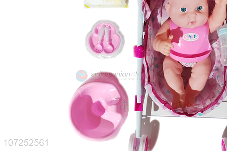 Wholesale 15 Inch Dolls Toys With Stroller Baby Dolls Baby Doll Walkers