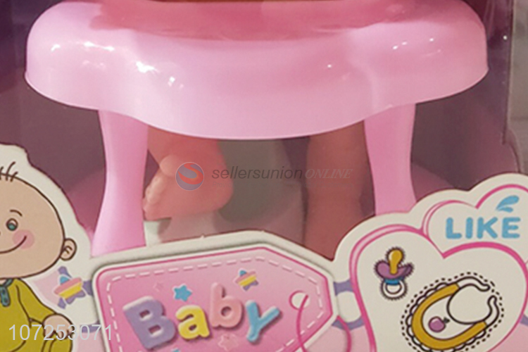 Competitive Price Vinyl Lovely Reborn Baby Doll With Toddler Chair