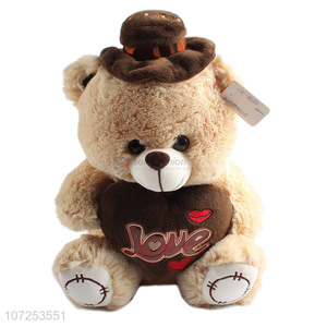 Factory Sell <em>Valentine</em> Gifts Bear Shaped With Heart Shaped Plush Toy