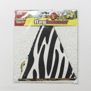 Hot products animal skin printed birthday banner set birthday party hanging decoration