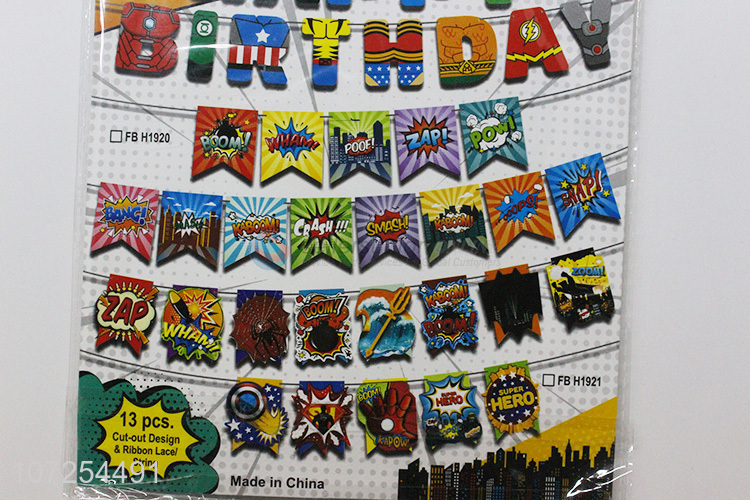 Hot selling happy birthday banner set birthday party supplies
