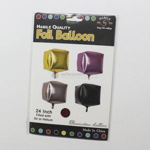 Superior quality kids toys colorful cube foil balloon party balloons