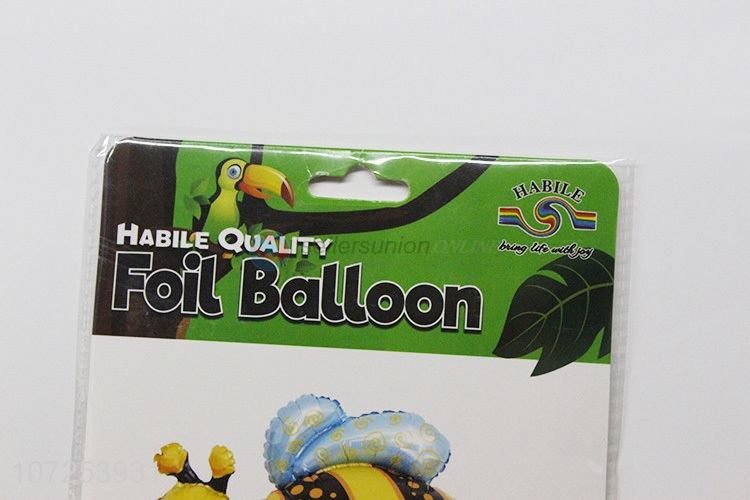 Attractive design kids toys cartoon bee shape aluminum foil balloon
