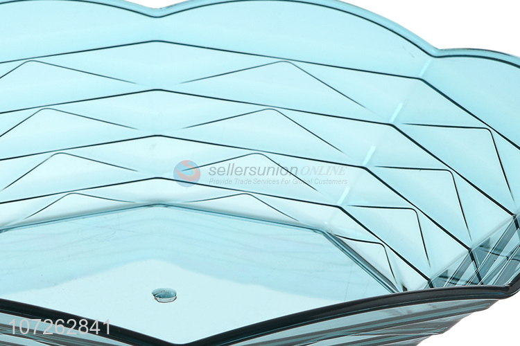 New Design Resin Fruit Plate Fashion Transparent Fruit Tray