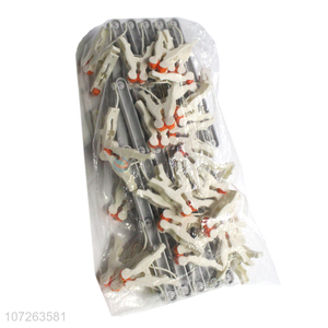 Wholesale Colorful Clothes Pegs Plastic Clothespin With 29 Pegs