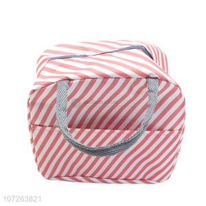 Best Price Non-Woven Striped Portable Thermal Insulation Bag