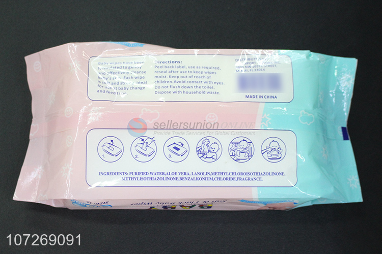 Cheap Price 80Pcs Soft And Thick Fresh Scented Baby Cleaning Wipes