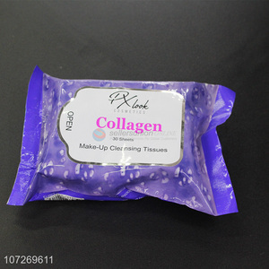 Unique Design 30 Sheets Collagen Make Up Cleansing Tissues