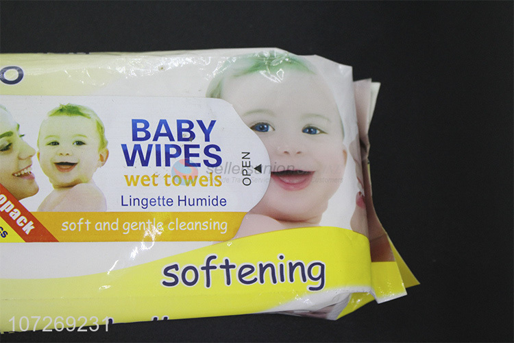 High Sales 80Pcs Cleaning Use Baby Wipes Pure Soft Wipes