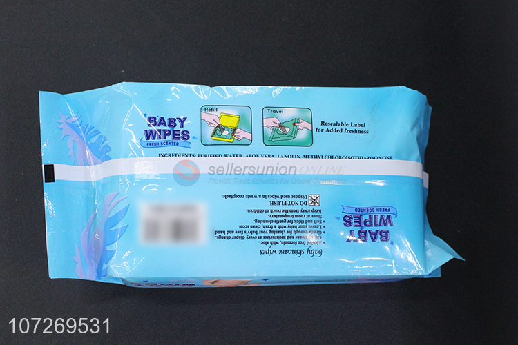 Lowest Price 80Pcs Soft Fresh Scented Baby Cleaning Wipes