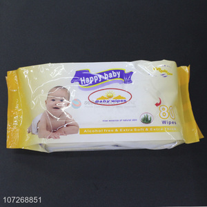 Factory Sell 80Pcs Alcohol Free Pure Soft Baby Cleaning Wipes
