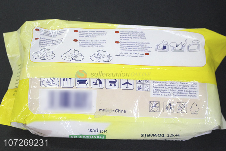 High Sales 80Pcs Cleaning Use Baby Wipes Pure Soft Wipes