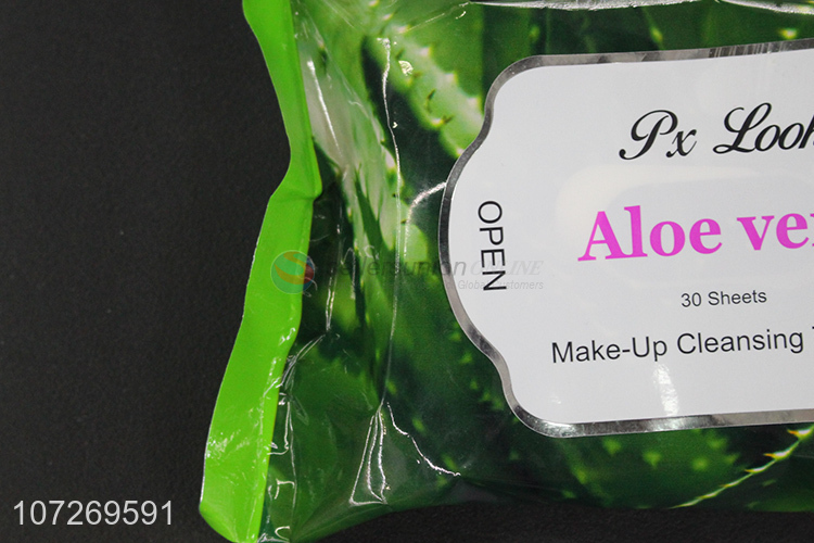 Suitable Price 30 Sheets Aloe Vera Make Up Cleansing Tissues