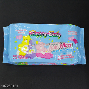 Unique Design Cute Cartoon Soft Cleaning Wipes 80Pcs Baby Wipes