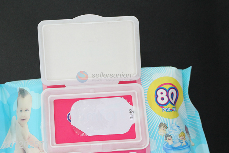 Premium Quality 80Pcs Wet Wipes Best Pure Soft Baby Wipes