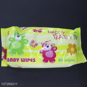 Direct Price 80Pcs Cleaning Use Wipes Cute Cartoon Baby Wipes