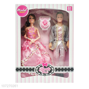Top manufacturer 11.5 inch wedding couple doll set fashion <em>dolls</em> for children