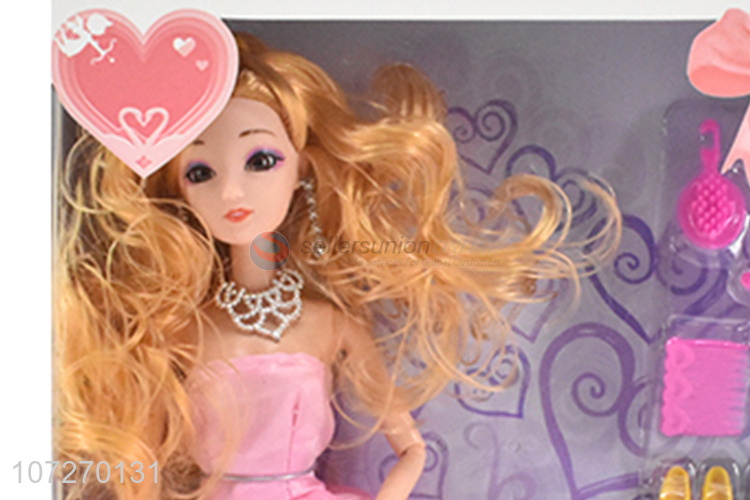 High quality 11.5 inch solid body princess doll wedding dress doll with shoes