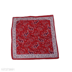 China OEM popular 100% cotton bandanas soft square necklace