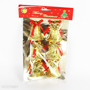 Hot Selling Christmas Ornament 6PCS Gold Christmas Bells