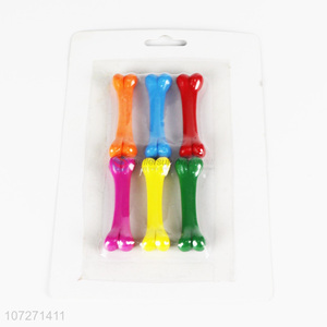 New products 6 colors bone shape crayon for kids drawing