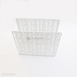China manufacturer fashion rose design metal paper towel holder/napkin holder