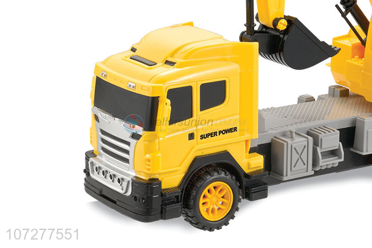 Factory Sell Kids Excavator Engineering Vehicles Inertial Car Toys