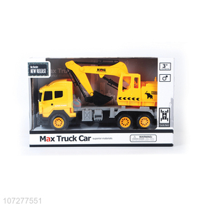 Factory Sell Kids Excavator Engineering Vehicles Inertial Car Toys