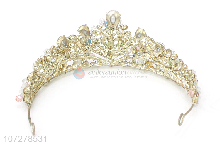 Best Selling Rhinestone Alloy Wedding Pageant Crown And Tiaras