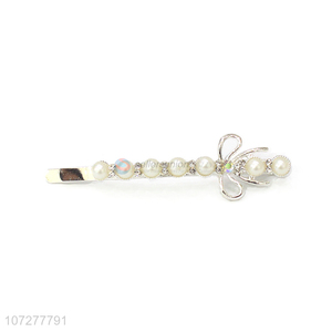 Delicate Design Bowknot Pearls <em>Hair</em> <em>Pin</em> Fashion Bp-Bobby <em>Pin</em>