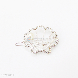 Wholesale Pearls <em>Hair</em> <em>Pin</em> Fashion Frog Buckle Clip