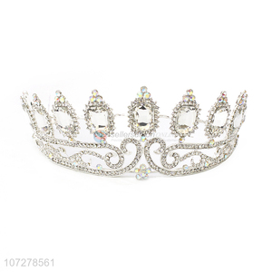 Custom Bling Bling Rhinestone Alloy Crown And Tiaras For Sale