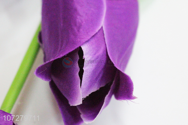 Top supplier decorative 4 heads artificial tulip silk cloth flower