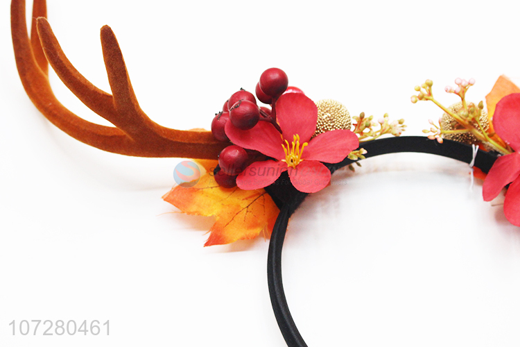 Competitive Price Christmas Ladies Girl Flower Deer Party Hairband Headband